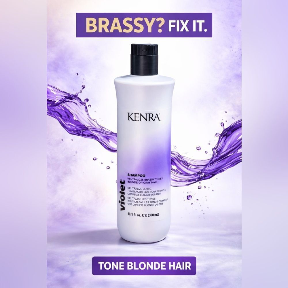 Kenra Violet Shampoo 10.1 oz | Blonde & Gray Toning | Neutralizes Brass | NEW